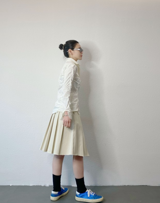 White Wrinkle Shirt #250215